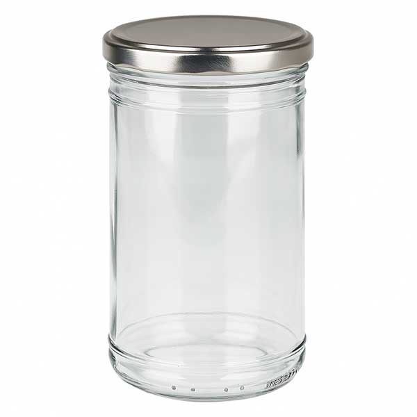 1053ml verre à pied + couvercle BasicSeal argent mat UNiTWIST