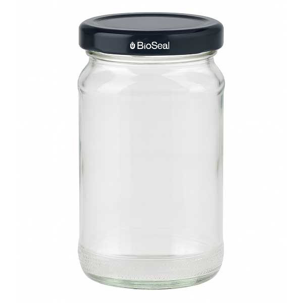 UNiTWIST Runda 110 ml avec couvercle Twist-Off noir TO48