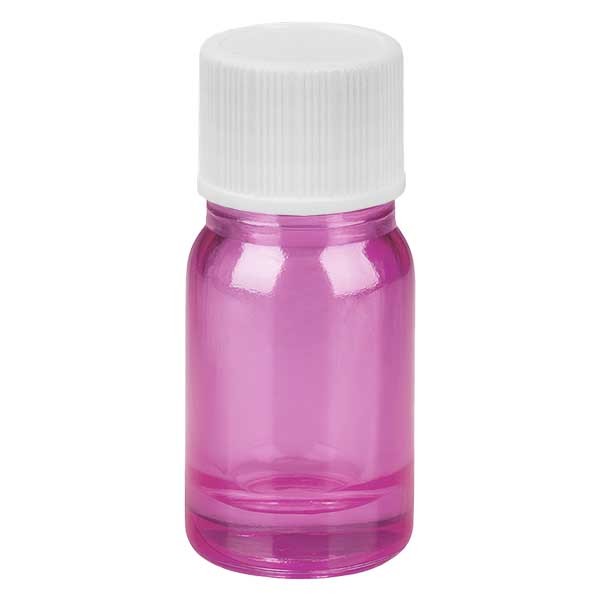 Flacon de 5 ml, bouchon à vis blanc de 11 mm avec fermeture standard PurpleLine UT18/5