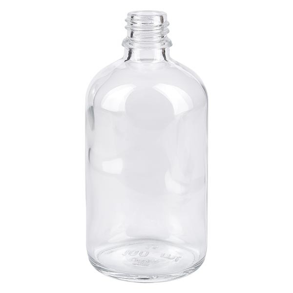 Flacon compte-gouttes 100 ml DIN18 - verre clair