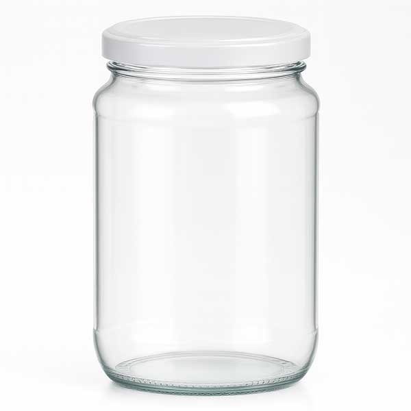 375ml pot rond avec couvercle BasicSeal blanc UNiTWIST