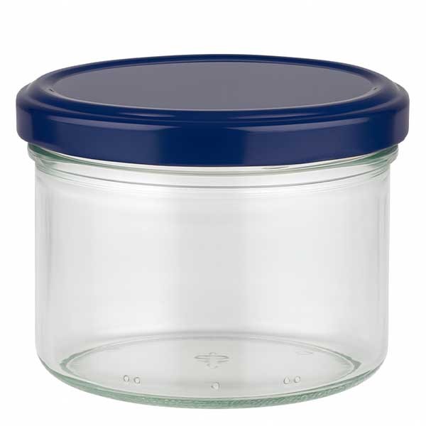 Verre cylindrique 230ml + couvercle BasicSeal bleu UN..