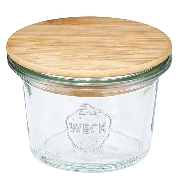 Mini bocal conique WECK 35 ml avec couvercle en bois