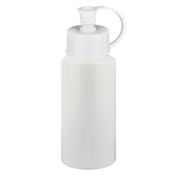 Flacon cylindrique en PET blanc 25 ml, S20x3, sans bouchon