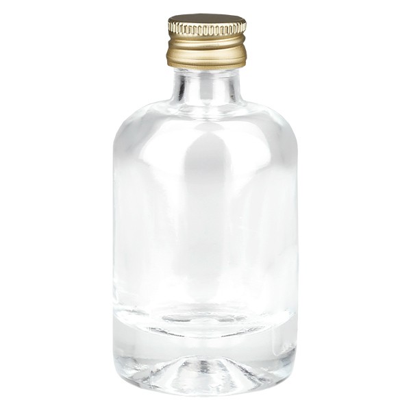Flacon en verre 40 ml « Attila » avec bouchon à vis doré UNiTWIST®