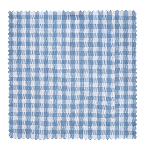 1 housse en tissu 150x150 mm bleu clair à carreaux pour diamètre de couvercle 43-100 mm