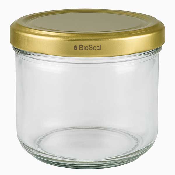 Verre renversé de 260 ml avec couvercle BioSeal doré UNiTWIST