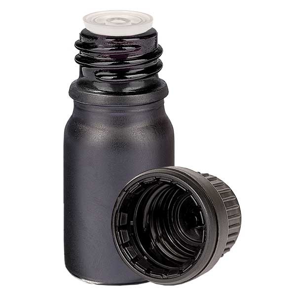Flacon compte-gouttes 5 ml avec bague d&#039;inviolabilité de 2 mm BlackLine UT18/5 UNiTWIST