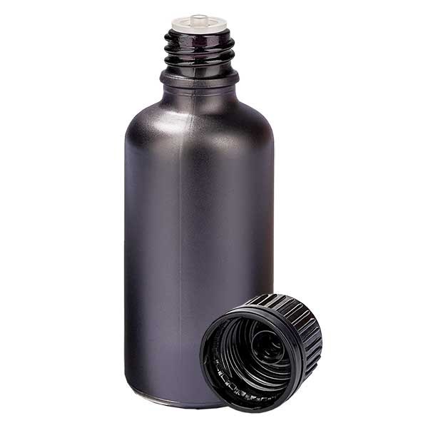 Flacon compte-gouttes 50 ml avec bague d&#039;inviolabilité de 1 mm BlackLine UT18/50 UNiTWIST