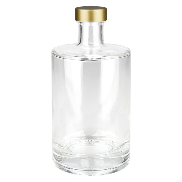 Bouteille en verre de 500 ml « Galileo » + bouchon à vis doré UNiTWIST®