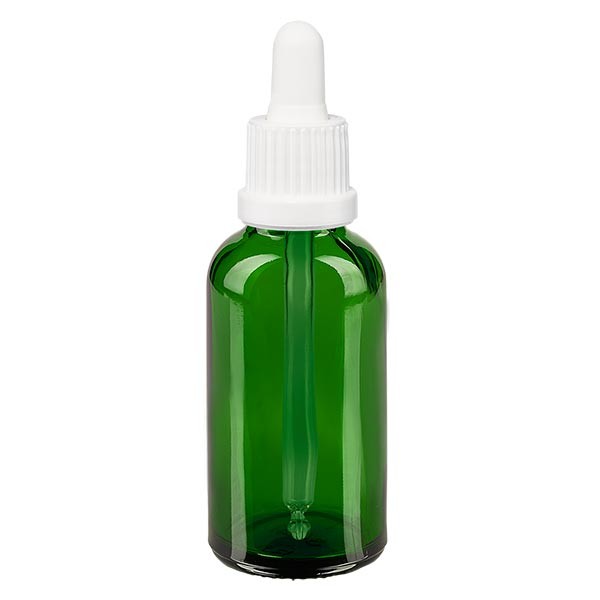 Flacon vert 30 ml + pipette blanche à système d&#039;inviolabilité
