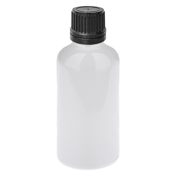 Flacon compte-gouttes 50 ml 1 mm noir OV WhiteLine UT18/50