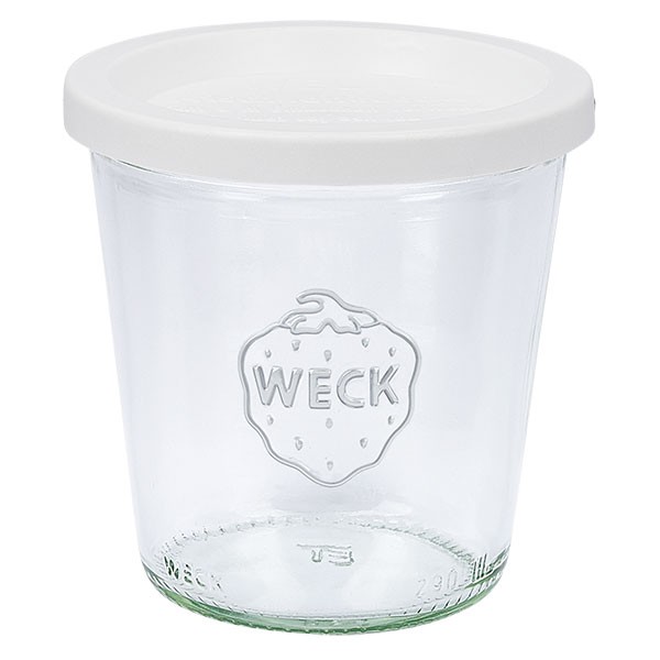 Bocal conique WECK 290 ml avec couvercle fraîcheur en plastique