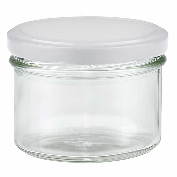 225ml pot avec couvercle BasicSeal blanc UNiTWiST