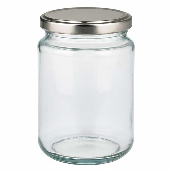 Verre rond 382ml avec couvercle BasicSeal argent UNiTWIST