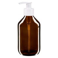 Flacon médical de 250 ml avec pompe doseuse blanche Flacon médical de 250 ml avec pompe doseuse blanche
