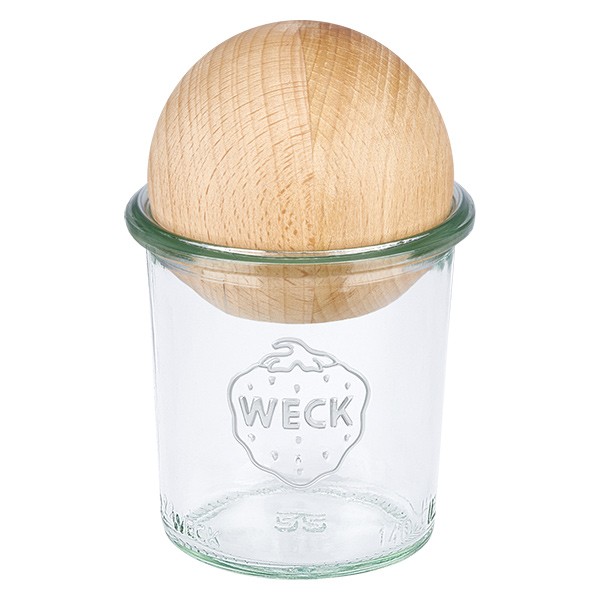 Bocal conique WECK 140 ml avec boule en bois