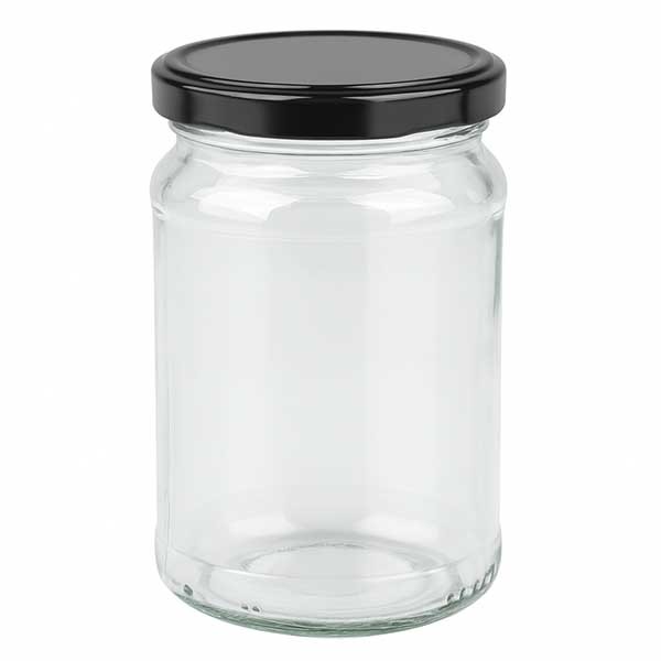 Pot rond 205ml avec couvercle BasicSeal noir UNiTWIST
