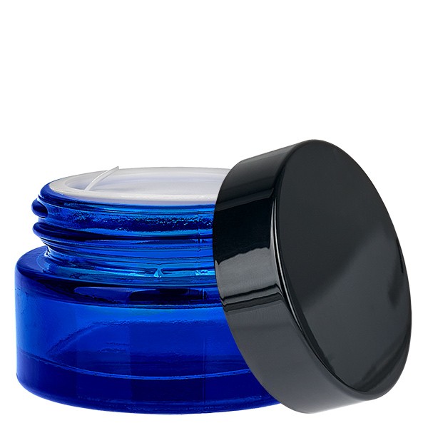 Pot en verre 20ml bleu avec couvercle à insérer UNiTWIST