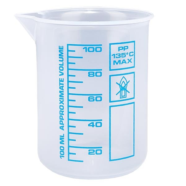 Verre doseur gradué plastique 100 mL