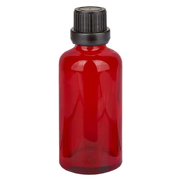 Flacon compte-gouttes 50 ml avec bague d'inviolabilité de 2 mm RedLine UT18/50 UNiTWIST