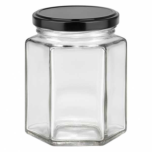 196ml Hexaglas avec couvercle BasicSeal noir UNiTWIST