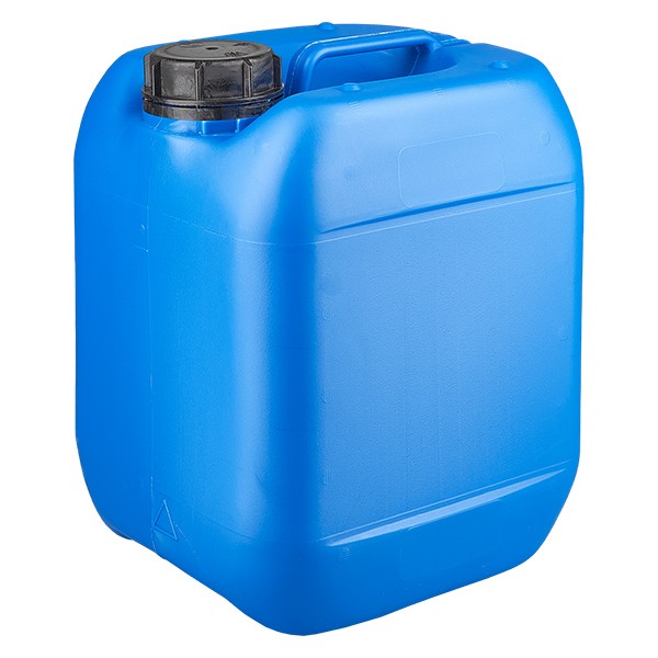 Bidon 5 litres bleu avec bouchon à vis et fermeture inviolable