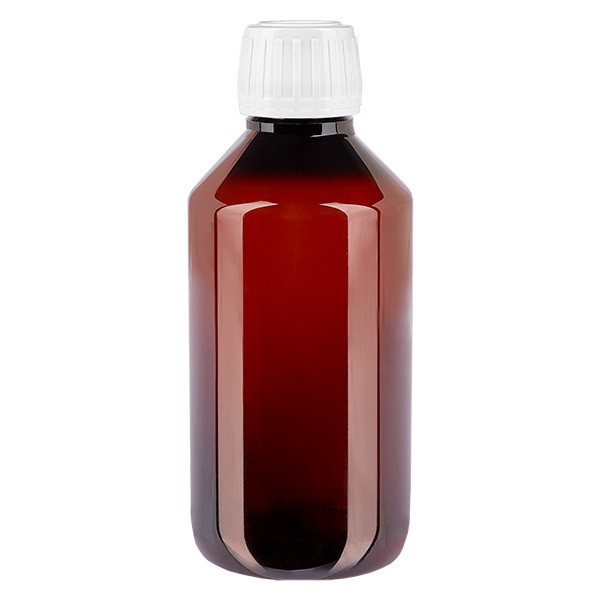Bouteille PET 250ml avec bouchon blanc OV