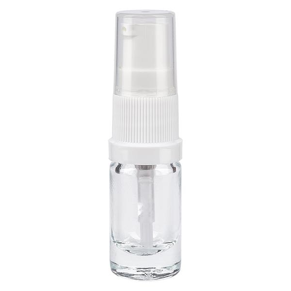 Flacon pharmaceutique clair 5 ml pompe à lotion blanc standard
