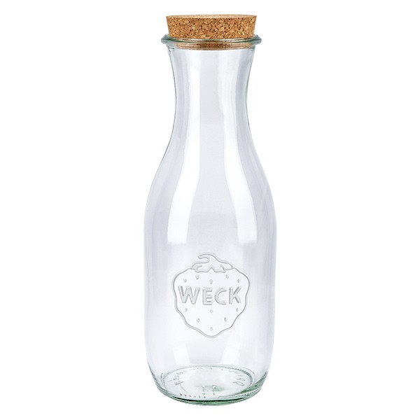 Bouteille de jus de 1062ml WECK RR60 avec bouchon nature