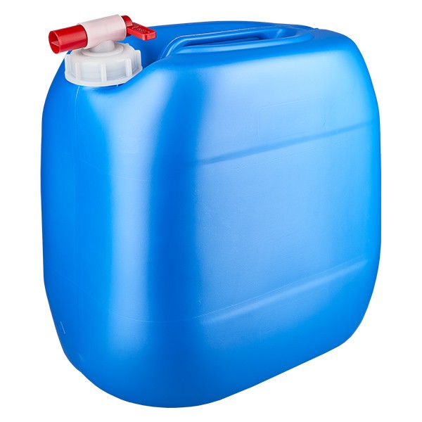 Bidon bleu de 30 litres avec robinet de vidange