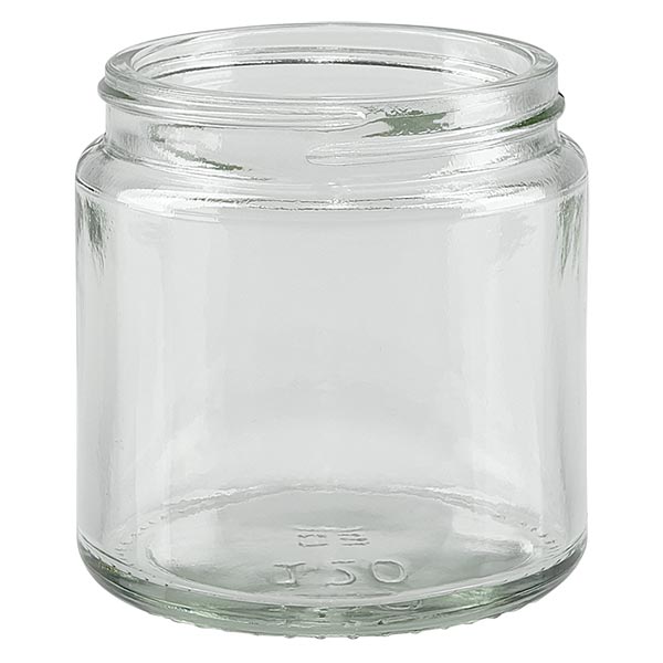 Pot en VERRE CLAIR 120 ml, filetage 58 mm / R3 Pots en verre clair