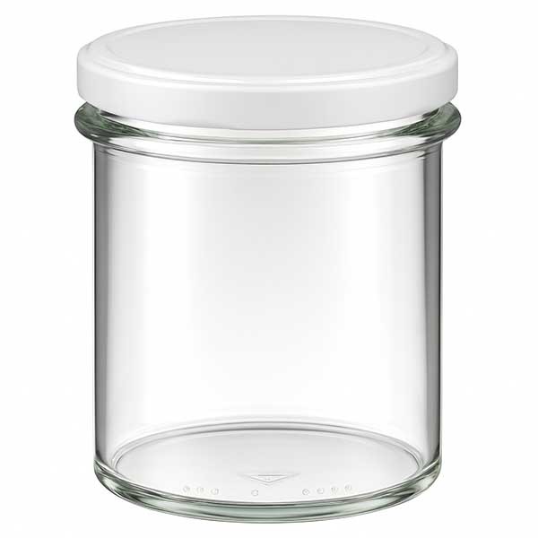 Verre plongeant de 350ml avec couvercle BasicSeal blanc UNiTWiST