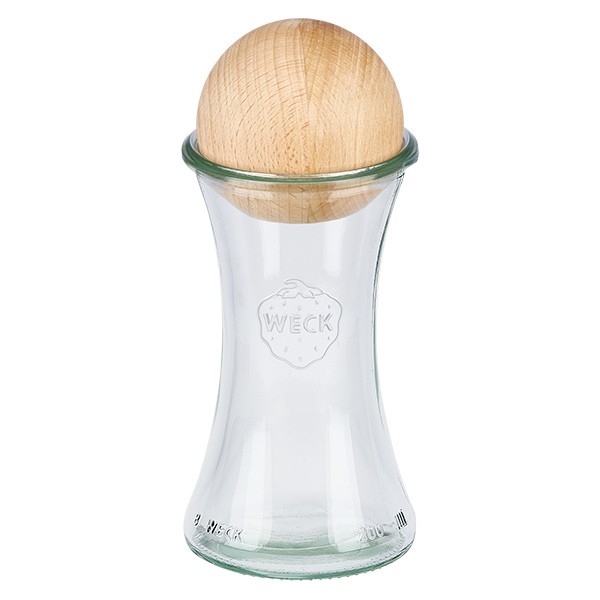 Bocal à gourmandises WECK 200 ml avec boule en bois