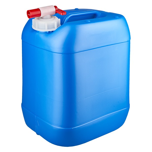 Bidon bleu de 20 litres avec robinet de vidange