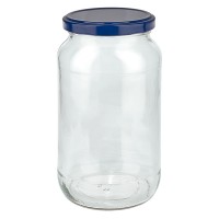 Verre rond 1062ml + couvercle BasicSeal bleu UNiTWIST Verre rond 1062ml + couvercle BasicSeal bleu UNiTWIST