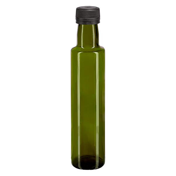 Flacon pour huile d'olive en portion de 100 ml, en verre ambré