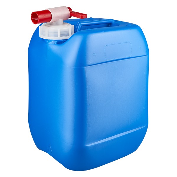 Bidon 10 litres bleu avec robinet de vidange