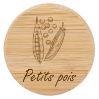 Couvercle en bois "Petits pois" pour WECK RR100 Couvercle en bois "Petits pois" pour WECK RR100