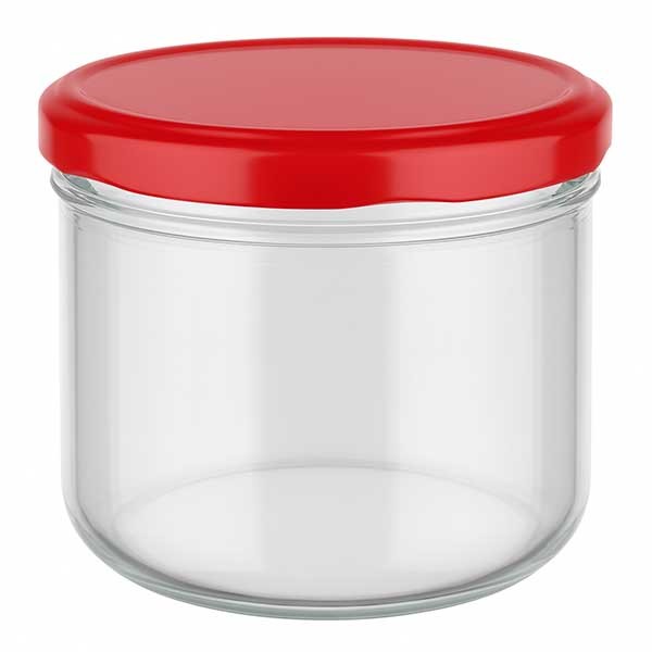 Verre renversé 260ml + couvercle BasicSeal rouge UNiTWIST