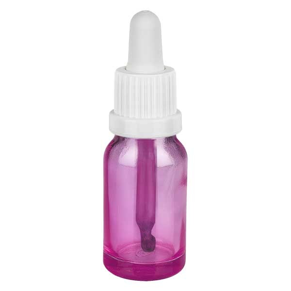 Flacon pipette 10 ml blanc avec bague d&#039;inviolabilité PurpleLine UT18/10